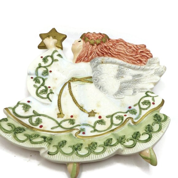 Fitz & Floyd Christmas Angel/ Tidbit Tray/ Moonbeams/Essentials - Picture 3 of 5